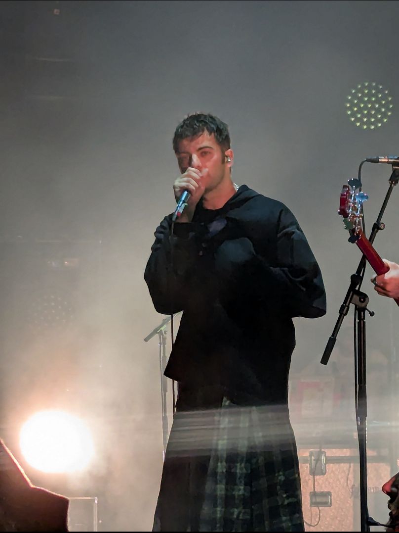 Fontaines D.C. frontman Grian Chatten during the band's European tour - Lyon, 9 June 2025
