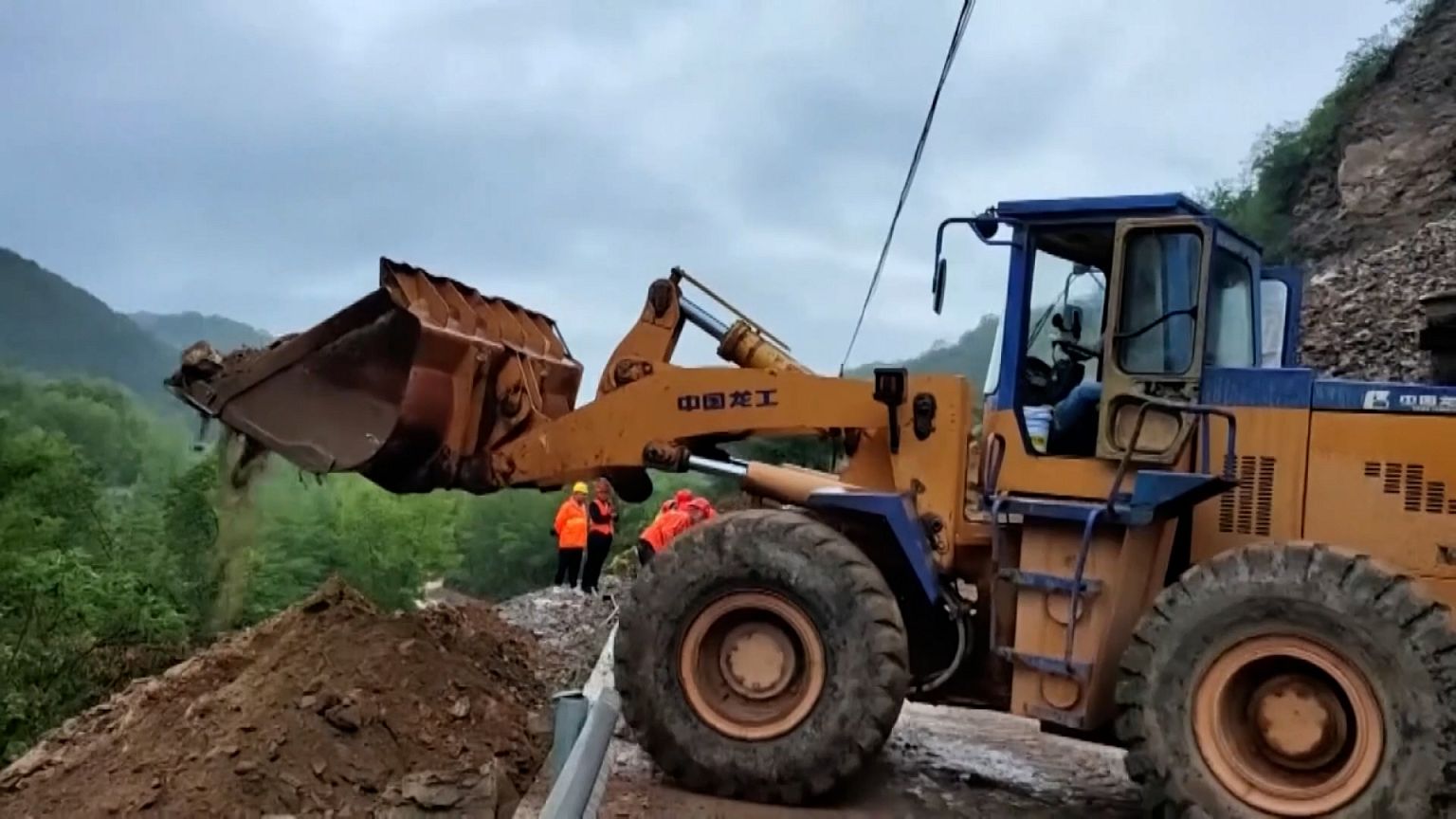 Flooded streets in Hunan during China Flood Alerts 2025