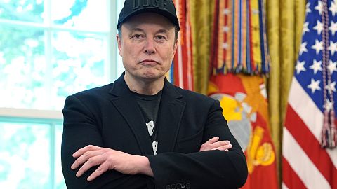 Elon Musk attends news conference with President Donald Trump in the Oval Office of the White House, Friday, May 30, 2025, in Washington