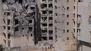 ساختمان ویران‌شده در حملات موشکی ایران به اسرائيل