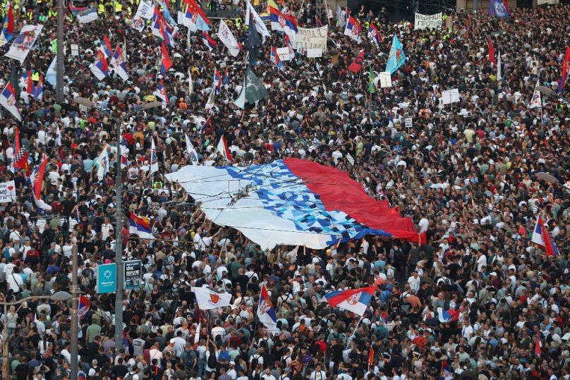 Kormányellenes megmozdulás Belgrádban, 2025. június 28-án