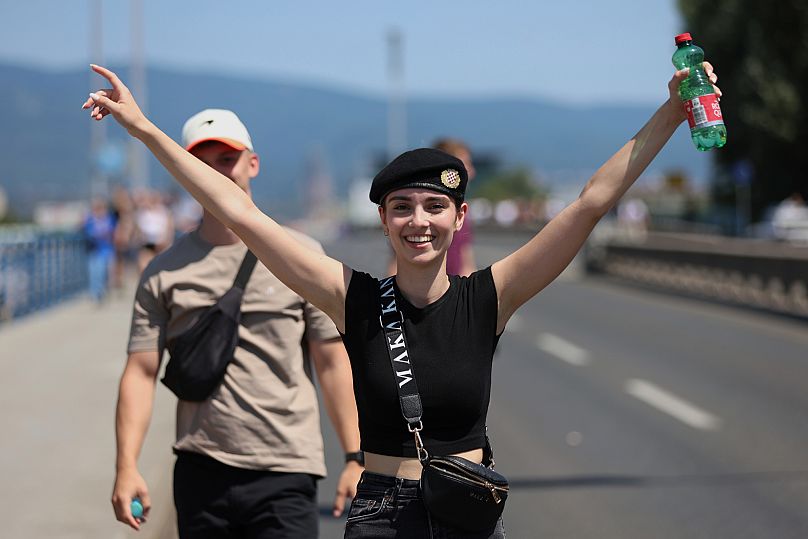 Fans arrive for the concert of right-wing singer Marko Perković - Saturday 5 July 2025
