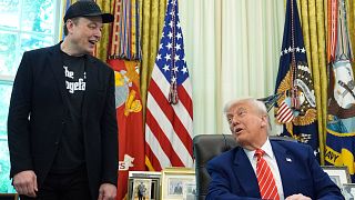 ARCHIVO - El presidente Donald Trump habla durante una rueda de prensa con Elon Musk en el Despacho Oval de la Casa Blanca, el 30 de mayo de 2025.