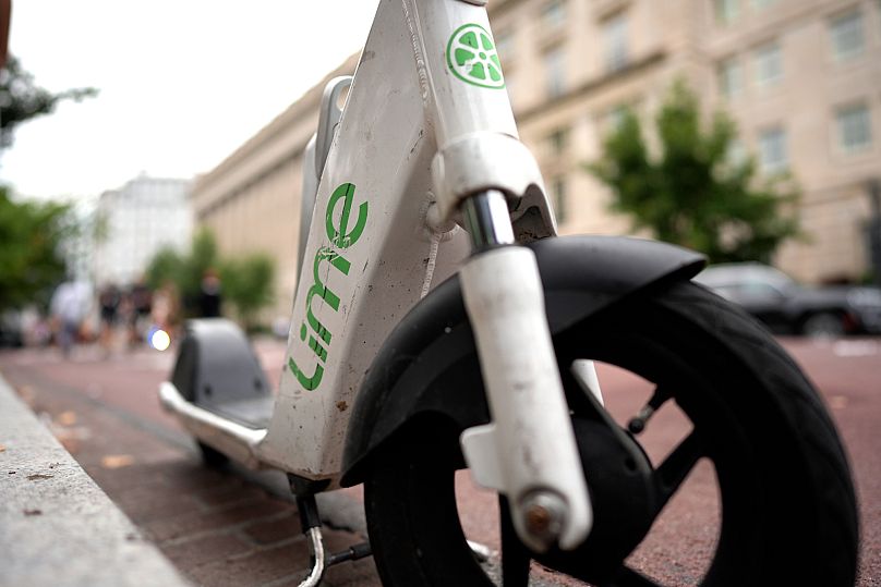 A Lime scooter is pictured in Washington, 25 July, 2024