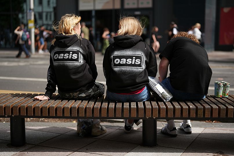 Oasis fans in Cardiff