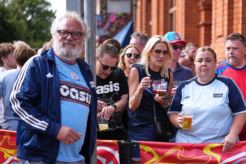 Oasis fans in Cardiff
