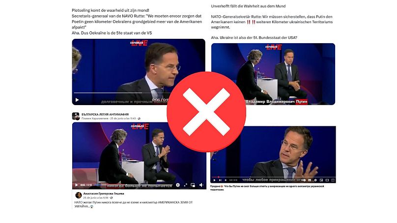 Mark Rutte'nin yanlış aktarılan bir videosu sosyal platformlarda dolaşıyor.