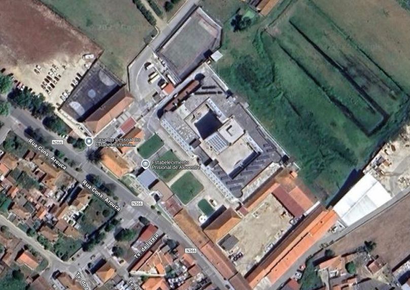 Imagem Google Earth do Estabelecimento Prisional de Alcoentre, concelho da Azambuja