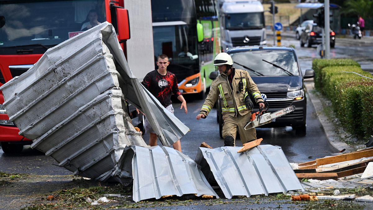 Violent storms strike central Europe following intense heatwave