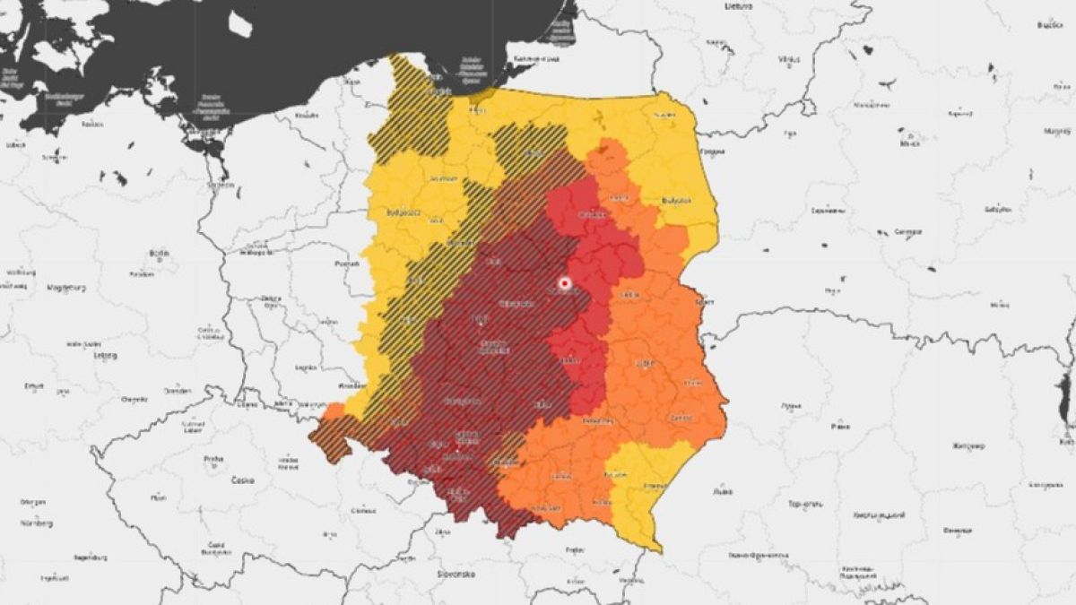 Tempêtes en Pologne : des alertes météorologiques dans certaines parties du pays