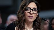 X CEO Linda Yaccarino speaks during a Senate Judiciary Committee hearing with other social media platform heads in the U.S. on Jan. 31, 2024.