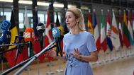 Kaja Kallas at the European Council summit in June 