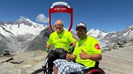 Ben Spencer and Peter Smorthit became the first to cross the Alps in wheelchairs in July.