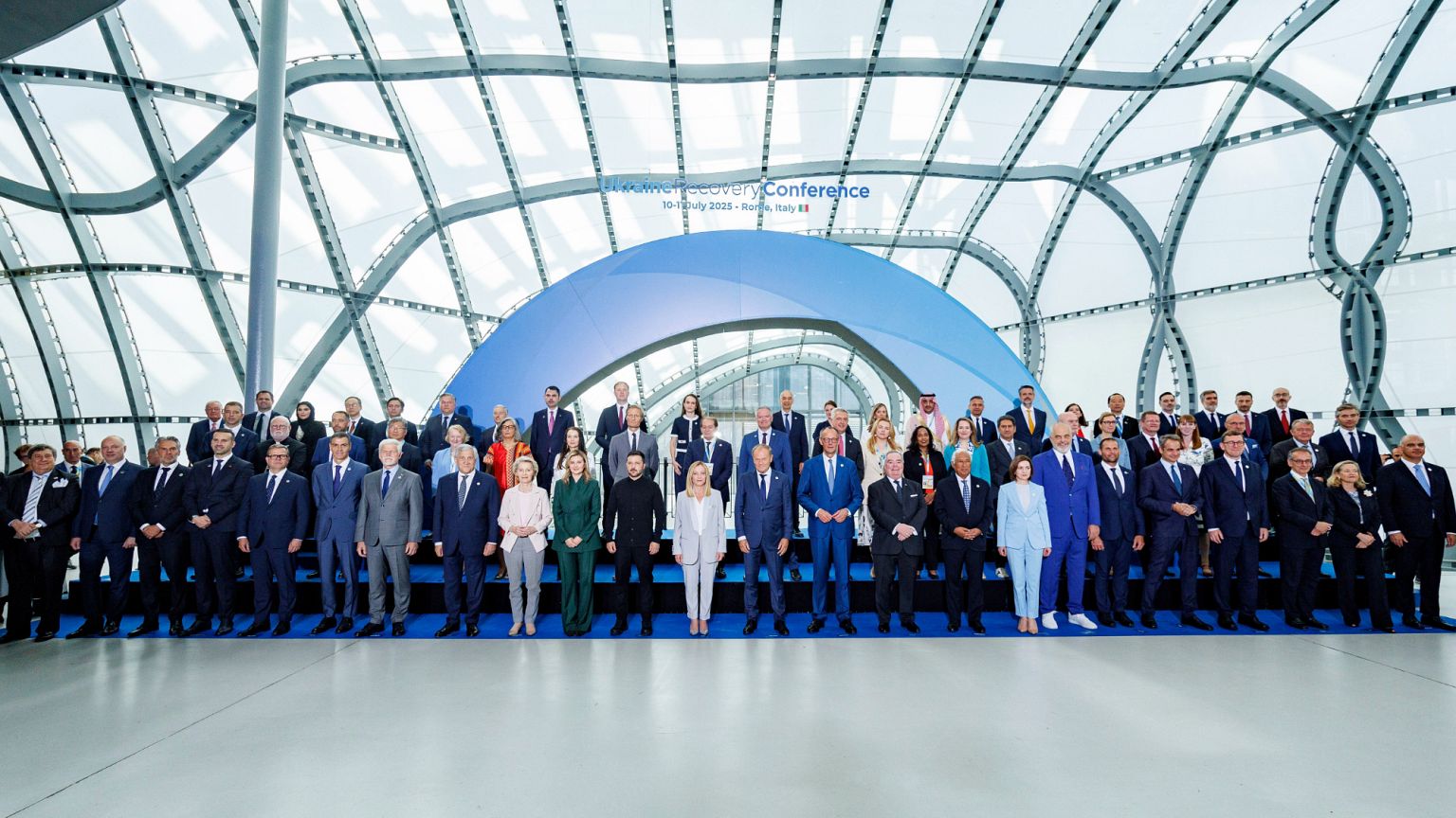 Delegates at the Ukraine Recovery Conference in Rome, 10 July, 2025