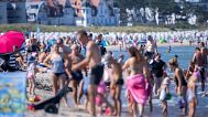 In summer temperatures and sunshine, holidaymakers and residents are attracted to the beaches along the Baltic Sea.