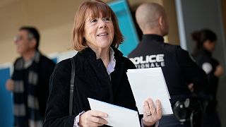 FILE: Gisele Pelicot leaves the court house during the trial, in Avignon, 9 December 2024