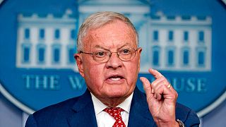 FILE - Vice President Mike Pence's National Security Adviser Keith Kellogg speaks during a press briefing in the James Brady Press Briefing Room at the White House, Washington