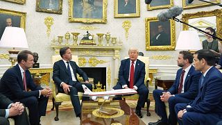 US President Donald Trump and NATO Secretary General Mark Rutte hold a press conference in the White House, 14 July, 2025