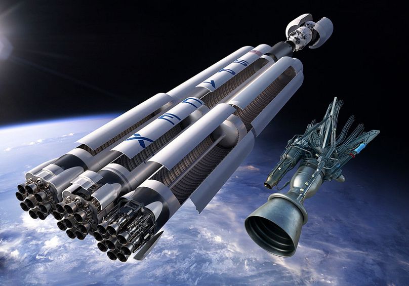 A Falcon 9 az űrben