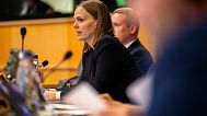 Caroline Stage Olsen during the presentation of Denmark's priorities in the IMCO committee. 