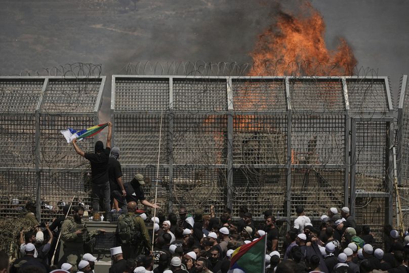 Drusen auf den Golanhöhen an der Grenze zwischen Syrien und Israel in Majdal Shams