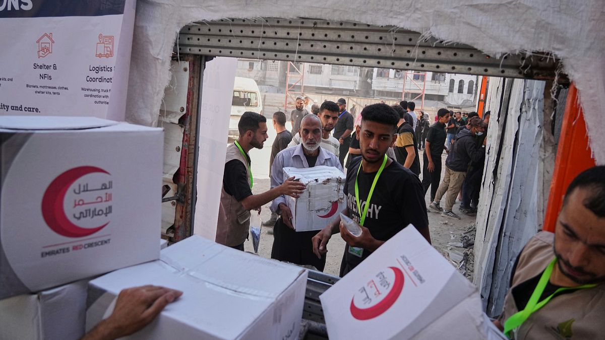 At least 20 killed in stampede at Gaza distribution site, US aid group says
