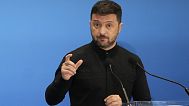 Ο πρόεδρος της Ουκρανίας Volodymyr Zelenskyy κατά τη διάρκεια συνεδρίου για την ανάκαμψη της Ουκρανίας στη Ρώμη, Πέμπτη 10 Ιουλίου 2025. (AP Photo