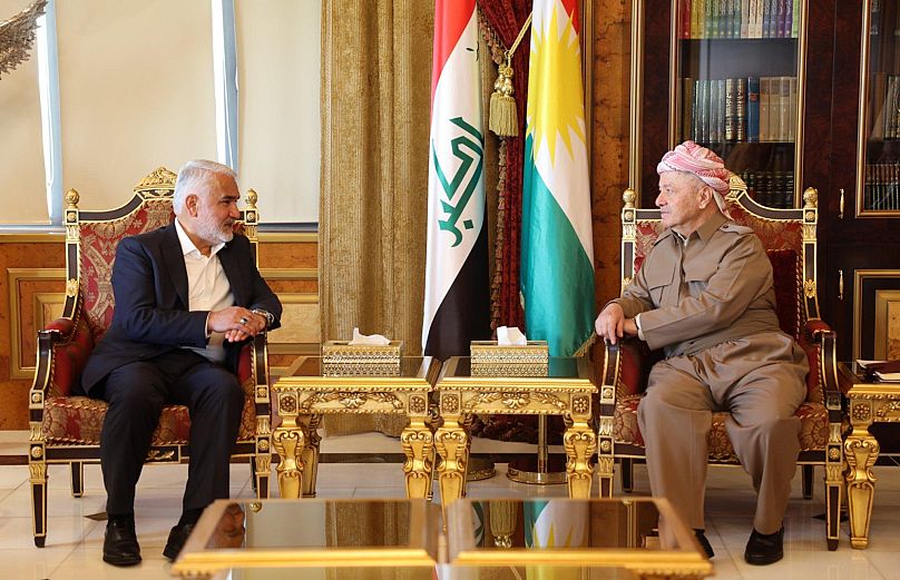 Zekeriya Yapıcıoğlu, Kürdistan Demokrat Partisi Genel Başkanı Mesud Barzani ile birlikte Erbil'de, 3 Eylül 2024