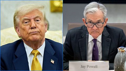 US President Donald Trump and Fed Chair Jerome Powell