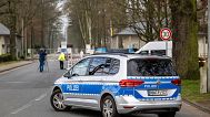 FILE: A police car is parked in front of the Von D'ring barracks in Rotenburg, 1 March 2024