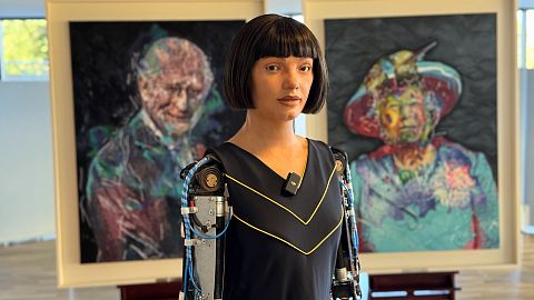 The world's first humanoid robot artist is set to make auction history ...