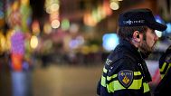 Dutch police secure a shopping street after a stabbing incident in the centre of The Hague, 29 November, 2019