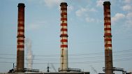 A partial view of the ILVA steel plant in Taranto, Italy, August 2012.