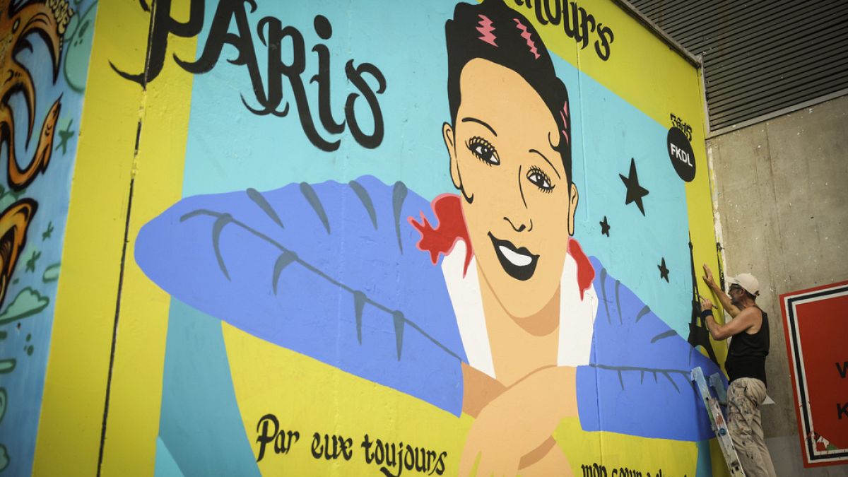 Paris pays homage to entertainer and civil rights activist Josephine Baker with vibrant new mural