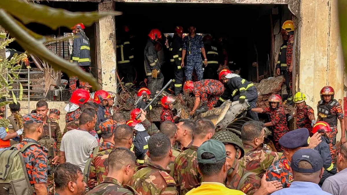 Bangladesh Air Force jet crashes into school in Dhaka, killing 16