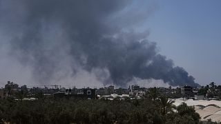 دود ناشی از حمله اسرائيل به غزه