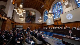 Judges are seated as the International Court of Justice during hearings in December 2024.