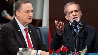 الرئيس الإيراني مسعود بزشكيان ورئيس الدفاع الإسرائيلي يسرائيل كاتس