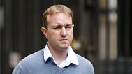 Tom Hayes arrives at Southwark Crown Court in London, Thursday, July 30, 2015, where he denies charges of conspiracy to defraud. 
