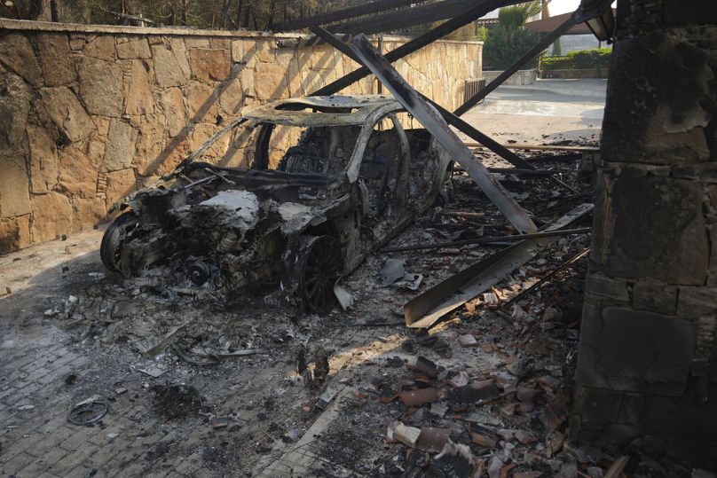 Quemado en el pueblo de Souni