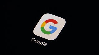 The Google logo shown on a smartphone. 