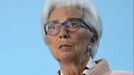 President of European Central Bank, Christine Lagarde, addresses the media during a press conference after an ECB's governing council meeting in Frankfurt, Germany, Thursday, 