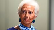 President of the European Central Bank Christine Lagarde briefs the media during a press conference at the bank's headquarters in Frankfurt, Germany, Thursday, July 24, 2025