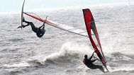 Windsurfers tackle the waves of Lake Champlain.05.10.2006