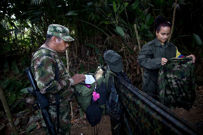 FARC bázis Kolumbiában