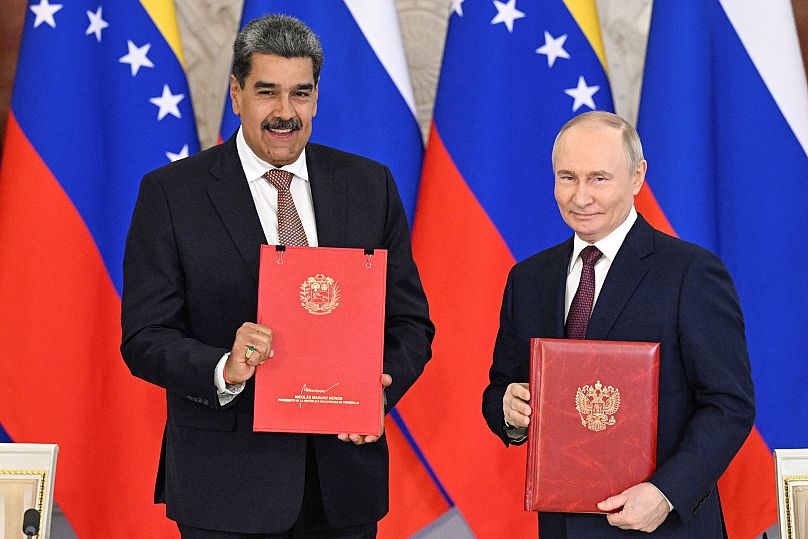 Putyin és Maduro, Moszkva, 2025 május 7.