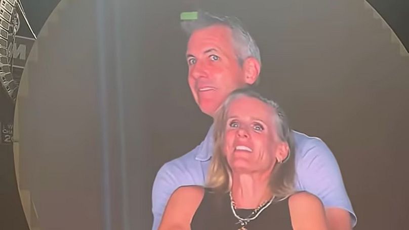 Andy Byron and Kristin Cabot at the Coldplay gig