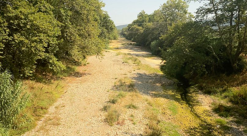 Un río seco cerca de Salónica, al norte de Grecia
