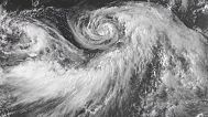 This satellite image provided by the National Oceanic and Atmospheric Administration (NOAA) shows Hurricane Iona forming in the central Pacific Ocean, 28 July, 2025