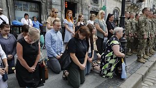 Ukraine marks Olenivka prison blast anniversary in Kyiv